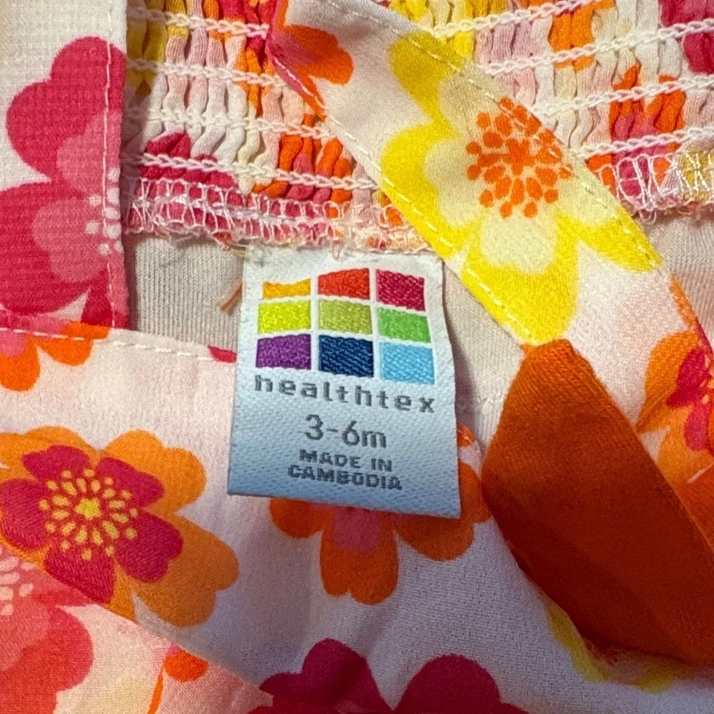 Healthtex Floral Top and Shorts Set - Pink and Orange